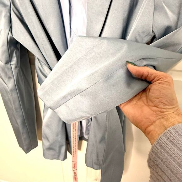 NWT choosy light blue, long-sleeved, belted blazer jacket. Size 12 - Picture 6 of 11